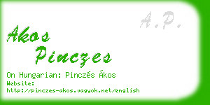 akos pinczes business card